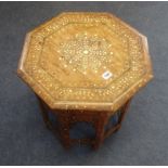 Morocan inlaid two part folding table