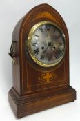 A Regency style bracket clock, with 8 day movement,, mahogany and inlaid case height 45cm.