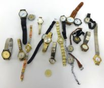 A collection of various traditional wristwatches.