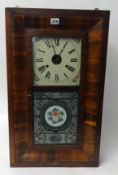 An American mahogany cased wall clock