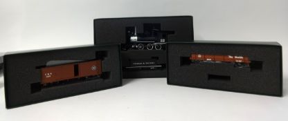 Spectrum model railway including steam loco Colorado and Southern, and two rolling stock (all boxed)
