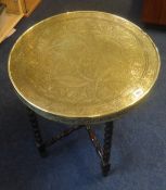 Benares brass top table
