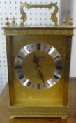 London Clock Company, a quartz movement brass cased mantel clock, height 29cm overall.