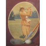 A collection of golfing prints.