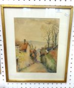 Edwardian engraving after H Parker hand coloured near Great Marlow, 21cm x 31cm,