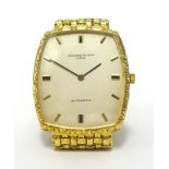 Vacheron and Constantin, a gents 18ct yellow gold wristwatch, automatic movement, the bracelet