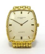 Vacheron and Constantin, a gents 18ct yellow gold wristwatch, automatic movement, the bracelet