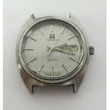 Tissot, a gents stainless steel 'Day Date' wristwatch, also a silver fashion watch John Perret,
