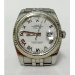 Rolex, a gents Oyster Perpetual Date Just Chronometer, stainless steel wristwatch, extra link,