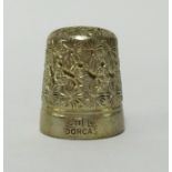 Charles Horner, a silver thimble in original fitted case.