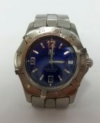Tag Heuer, a gents stainless steel Professional 200 meters with blue dial, with boxes, booklet and