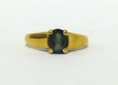 An 18ct Alexandrite single stone ring, finger size M.