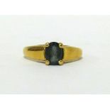 An 18ct Alexandrite single stone ring, finger size M.