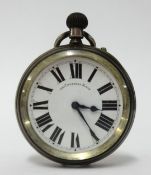 A 19th century silver open face pocket watch by Thomas Russell and Son, Longines movement, Chester