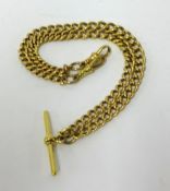 An 18ct gold watch chain/albert, approx 74gms (previously attached to lot 295).