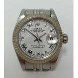 Rolex, a ladies stainless steel Date Just, with box and papers, guarantee number 79174, purchase
