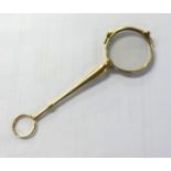 A 9ct gold folding Lorgnette