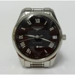 Longines, a gents stainless steel automatic wristwatch, guarantee card dated 2011, model 26664516,
