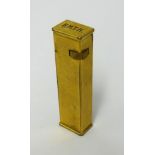 A gilt metal rectangular cased Dunhill for Cartier petrol lighter.