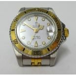 Tudor Rolex, a ladies Princess Oyster Date, 'Lady Sub', 18ct yellow gold and stainless steel with