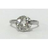 An 18ct white gold and diamond solitaire ring, weighing approx 2.00cts, finger size M.