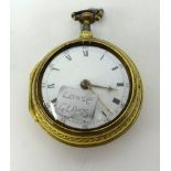 A Pare cased pocket watch, with verge fusee movement by H.James, Edinburgh No.234