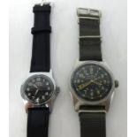 Two military style wristwatches comprising of Breitling and Oris.