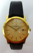 Dreyfus and Company, a gents 18ct gold wristwatch with certificate and receipt dated 2006, watch