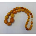 Amber necklace, approx 53gms