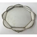 A silver salver, diameter 21cm, approx 7oz.