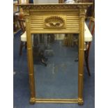 A 19th Century gilt Pier mirror, width 70cm, height 110cm.