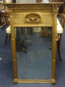 A 19th Century gilt Pier mirror, width 70cm, height 110cm.