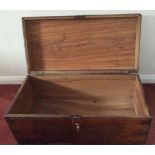 A 19th century Camphorwood and brass bound blanket chest.