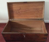 A 19th century Camphorwood and brass bound blanket chest.