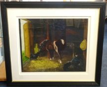Robert Lenkiewicz (1941-2002) oil 'Horse in a Stable', 47cm x 58cm acquired from the artist.