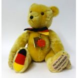 Hermann Teddy, golden mohair, Vereinigung 16", limited edition 4000, embroidered on foot 3 October