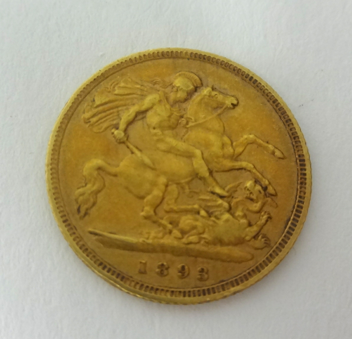 Victoria, gold half sovereign, 1893. - Image 2 of 2
