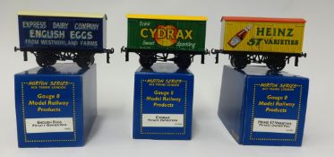 Three Ace Trains Horton Series private owner vans, mint and boxed 'Cydrax', 'Express Dairy English