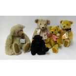 Collection of five bears including Gund bear 'Andrew Bearkin' style No9654 (5)