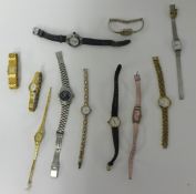 Large collection of Gents and mainly Ladies wristwatches.