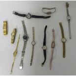 Large collection of Gents and mainly Ladies wristwatches.