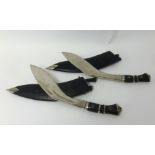 A pair of Gurkha Kukri knives