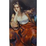 Robert Lenkiewicz (1941-2002), 'Esther Silver Locket', limited edition print no 169/500, with