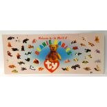 'Welcome to the world of Beanie Babies' sign.