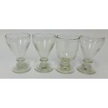 Four 19th Century drinking glasses