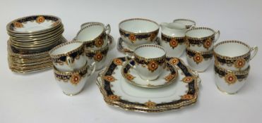Early 20th century Kensington gilt and patterned tea set.