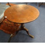 A Georgian mahogany tip up top tripod table.