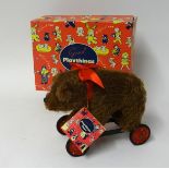 Gund Playthings past bear on wheels No.