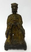 A Oriental bronze sculpture of a figure, height 31cm.