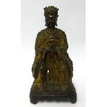 A Oriental bronze sculpture of a figure, height 31cm.